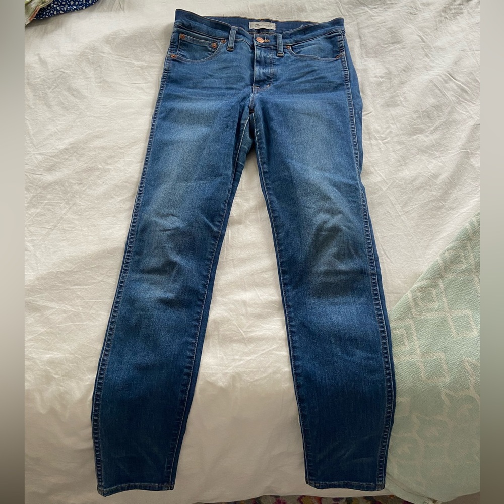 Madewell 9” high rise skinny blue jeans size 27